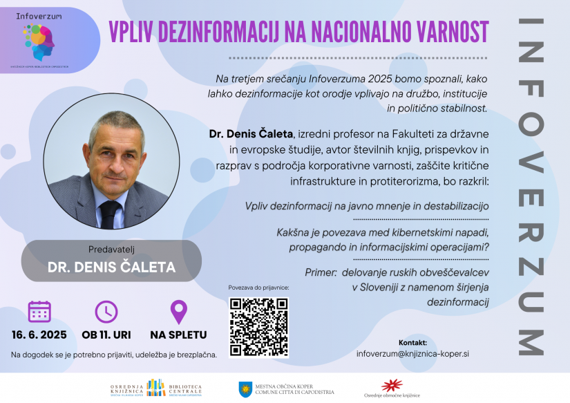 Promocijski letak in vabilo na dogodek Infoverzum 2025.